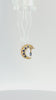 Moroccan Moon - 14K Gold Lab Blue Sapphire Threadless End - piercing - zone.com