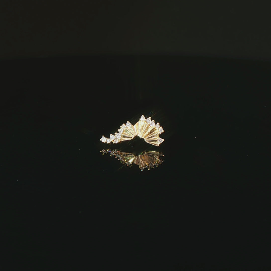 Scene Shaker CZ - 14K Gold Gem Threadless End - piercing - zone.com