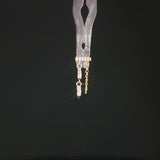 Double Vision Baguette CZ Chain – 14K Gold Threadless End - piercing - zone.com