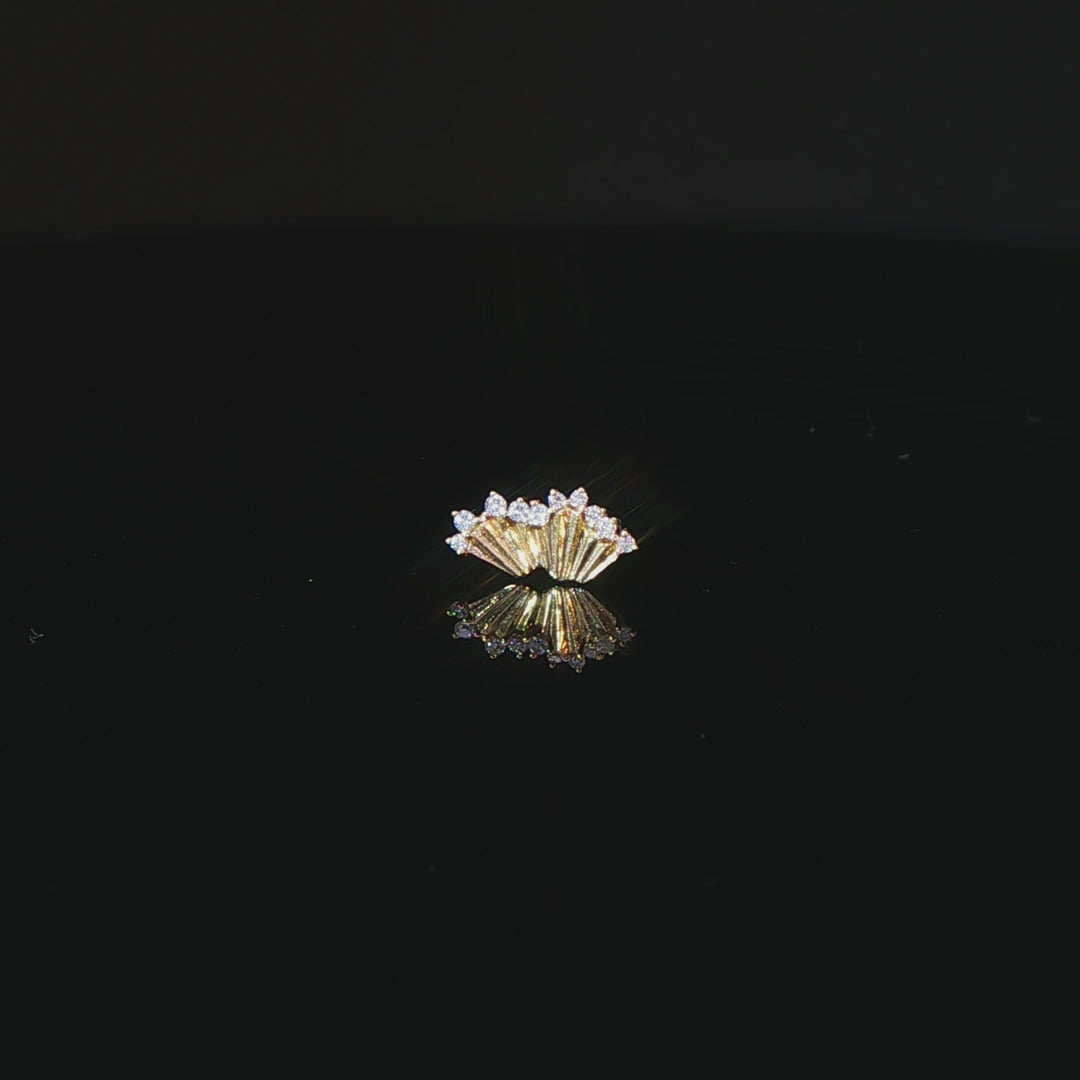 Risk Taker CZ - 14K Gold Gem Threadless End - piercing - zone.com