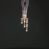 And Beyond CZ Cascade – 14K Gold Threadless End - piercing - zone.com