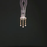 Moving On CZ Chain Arc – 14K Gold Threadless End - piercing - zone.com