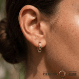 Pride Beloved Seamless Ring – 14K Gold Five - Heart Gem Design - piercing - zone.com