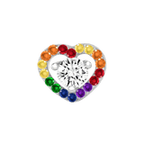 Pride Heart Beauty – 14K/18K Gold Threadless End - piercing - zone.com