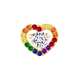 Pride Heart Beauty – 14K/18K Gold Threadless End - piercing - zone.com