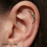 Pride Luna – 14K Gold Threadless/Threaded End - piercing - zone.com