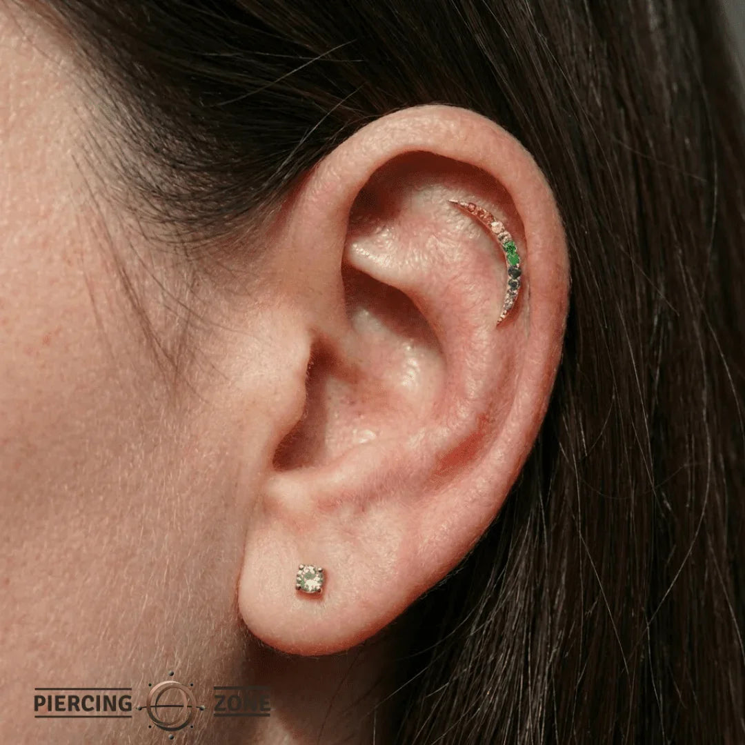 Pride Luna – 14K Gold Threadless/Threaded End - piercing - zone.com