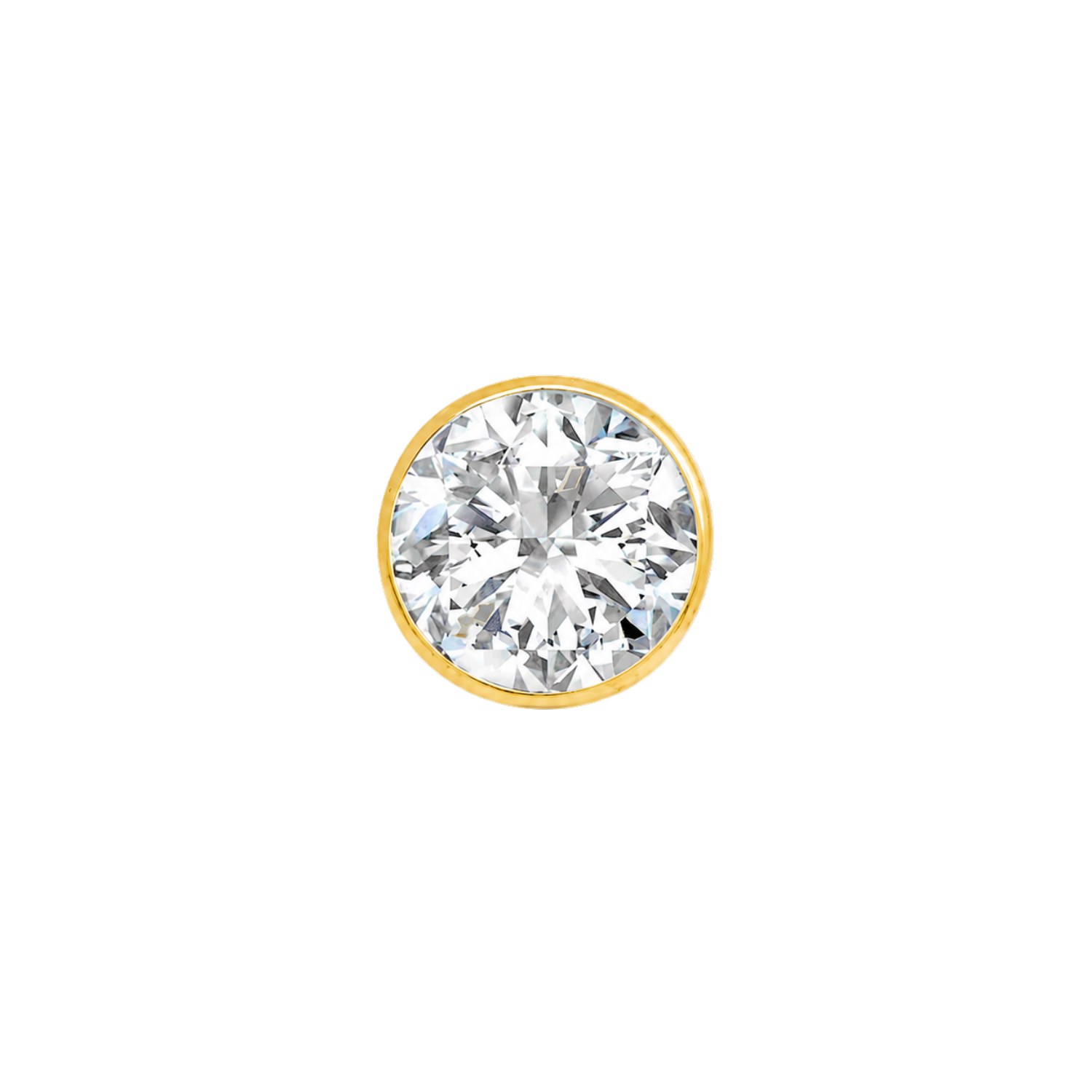 Classic Bezel – 14K Gold Threadless/Threaded End