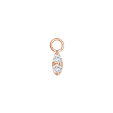 Prongset Marquise – 14K & 18K Gold Gemstone Charm - piercing - zone.com