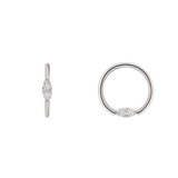 ProngSet Marquise Seamless Ring – 14K Gold Cup & Divot Design - piercing-zone.com