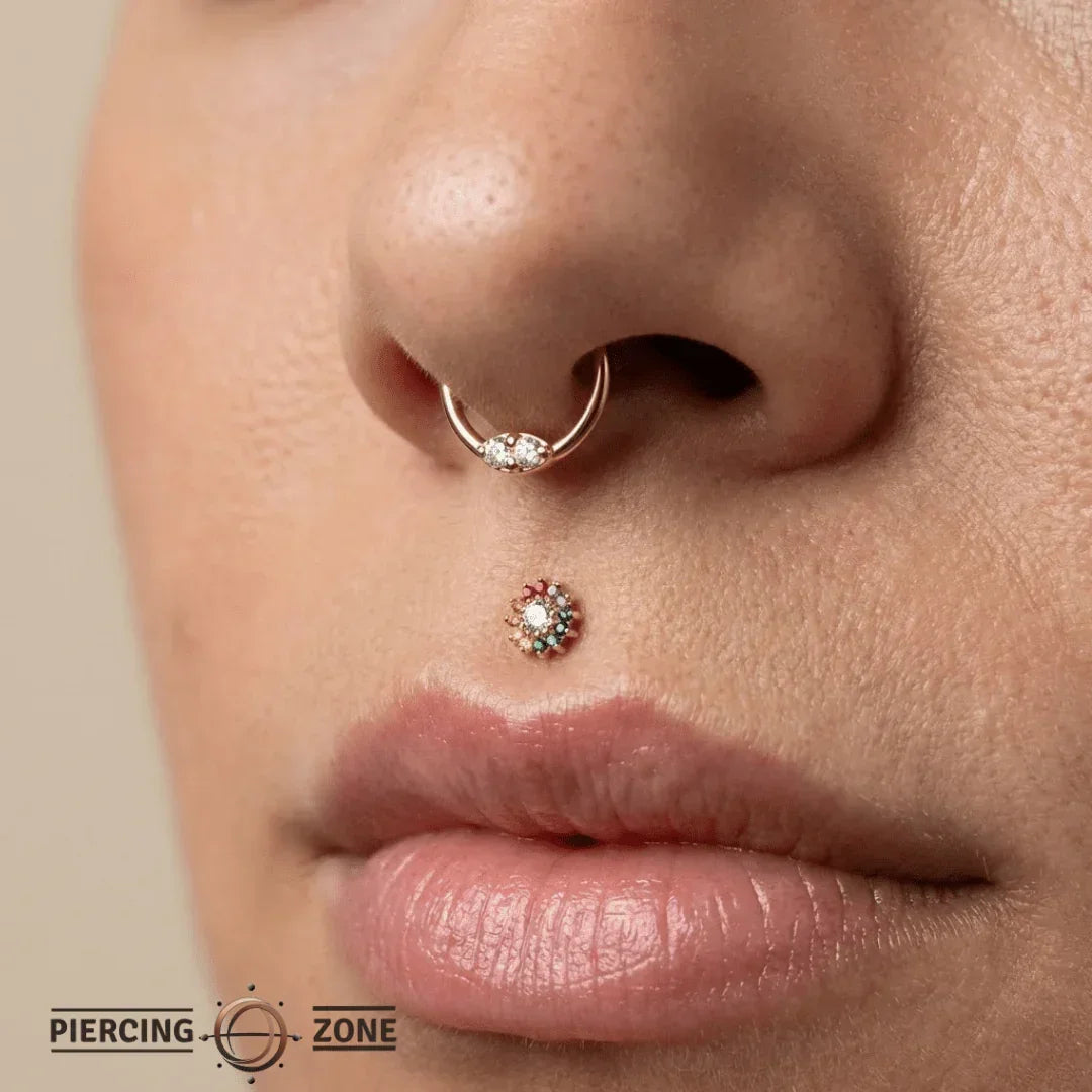 ProngSet Marquise Seamless Ring – 14K Gold Cup & Divot Design - piercing - zone.com