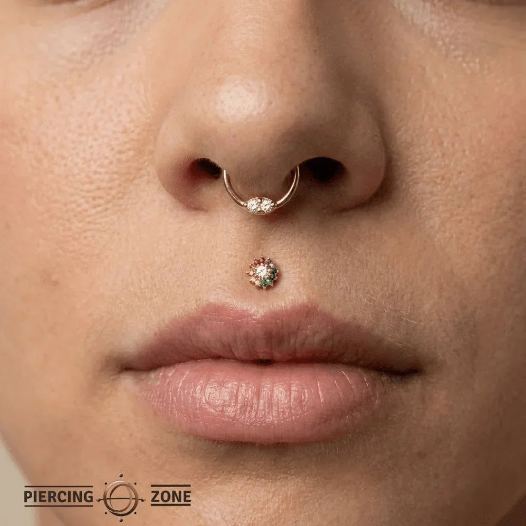 ProngSet Marquise Seamless Ring – 14K Gold Cup & Divot Design - piercing - zone.com