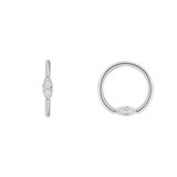 ProngSet Marquise Seamless Ring – 14K Gold Cup & Divot Design - piercing - zone.com