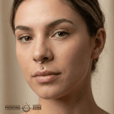 ProngSet Marquise Seamless Ring – 14K Gold Cup & Divot Design - piercing - zone.com