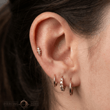 Prose – CZ Geometric Cluster – 14K Gold Threadless End - piercing - zone.com