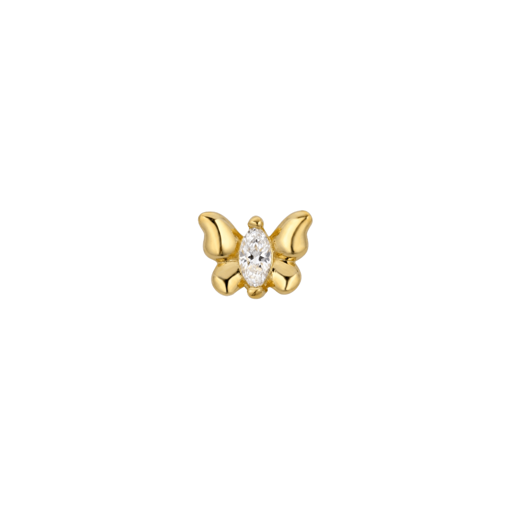 Psyche - 18K Gold Gem Threadless/Threaded End - piercing-zone.com