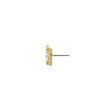 Psyche - 18K Gold Gem Threadless/Threaded End - piercing-zone.com