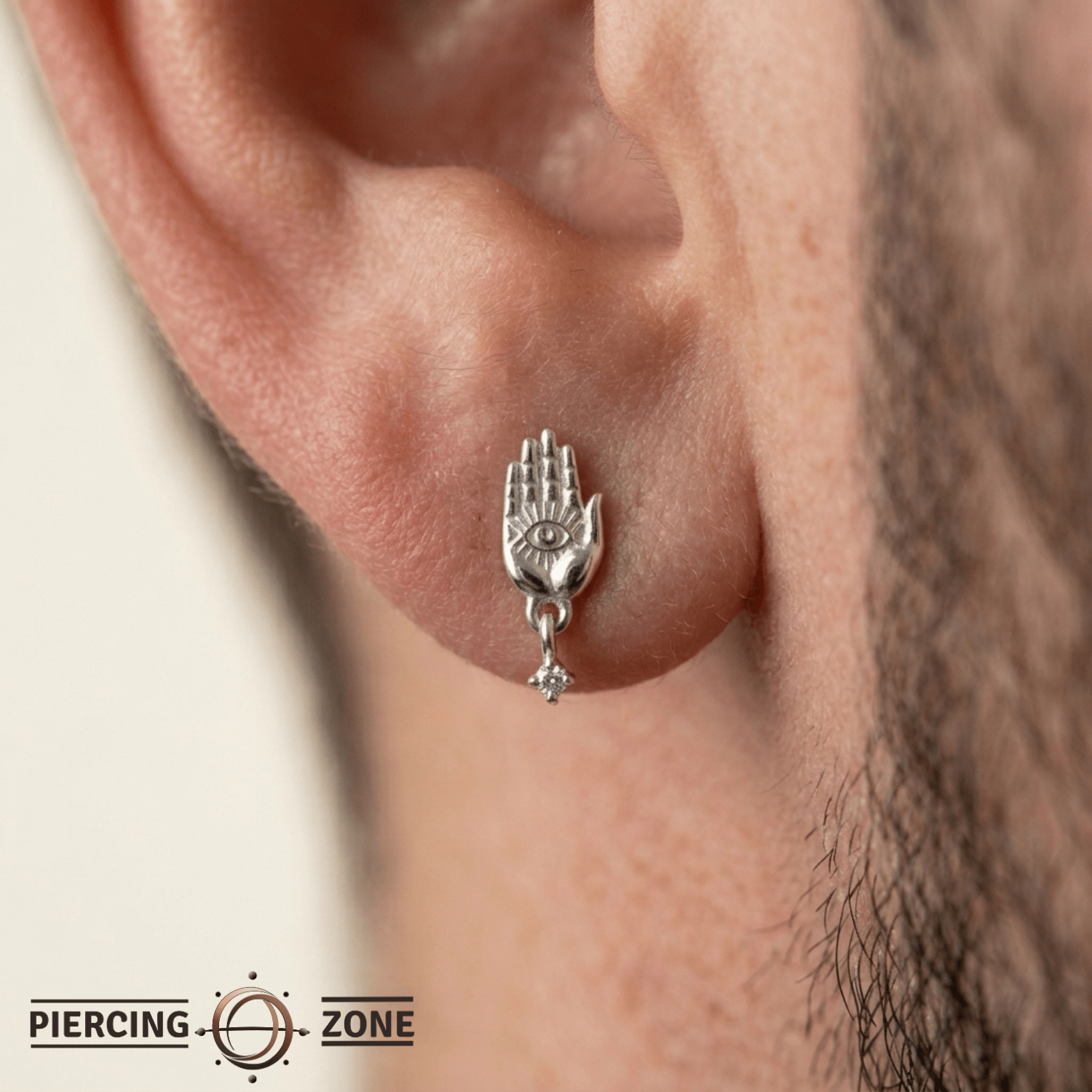 Psychic Eye Pin - 14K Gold Gem Threadless End - piercing - zone.com