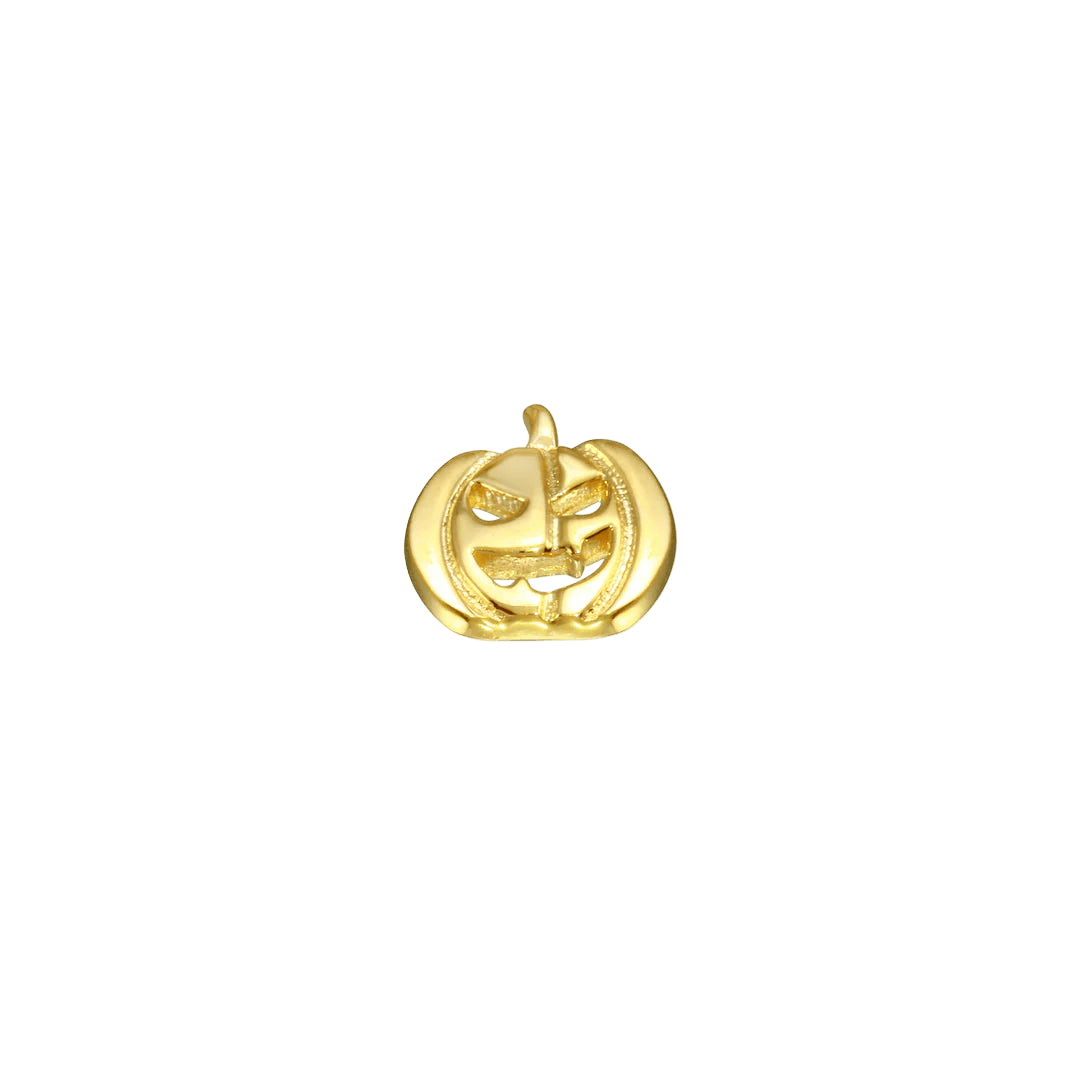 Pumpkin – 14K Gold Threadless & Threaded End - piercing - zone.com