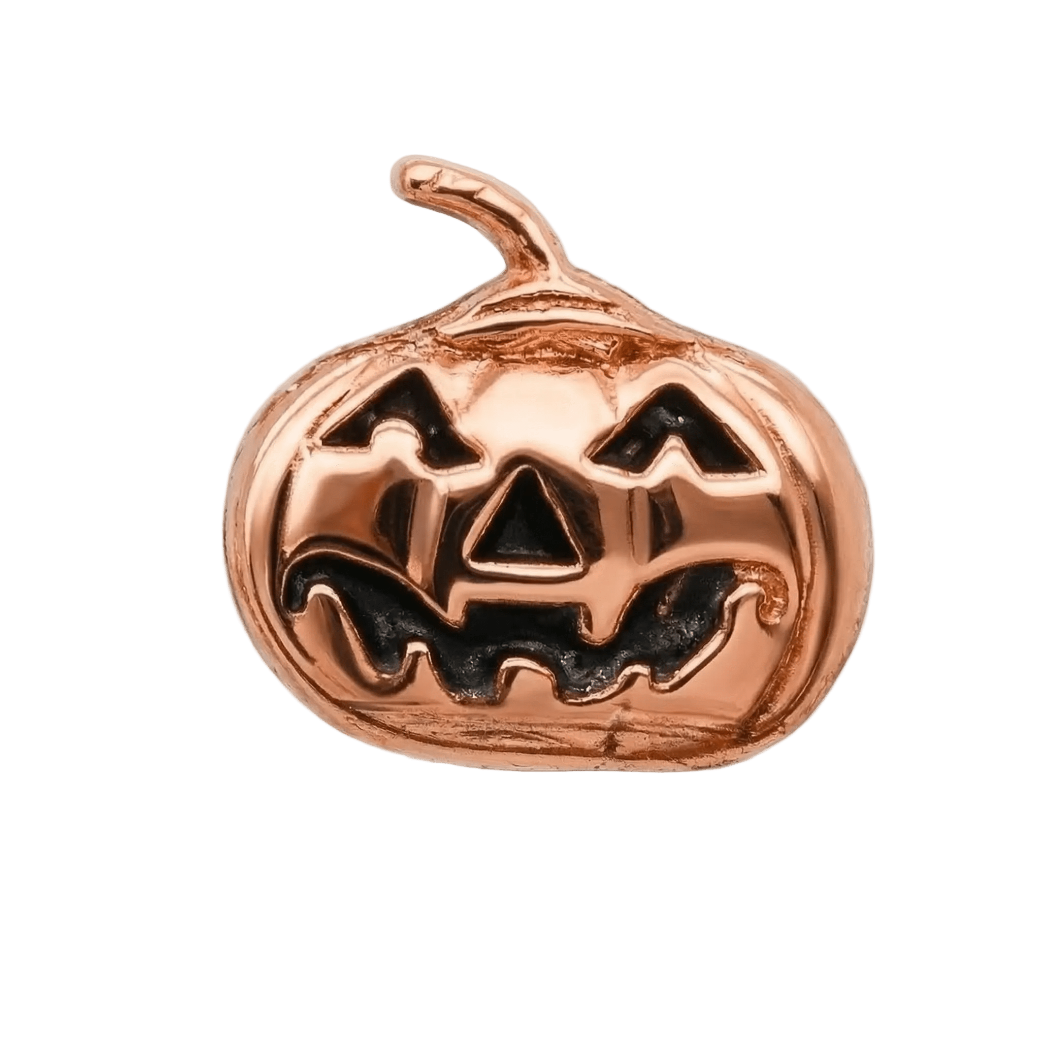 Pumpkin – 14K Gold Threadless/Threaded End - piercing - zone.com
