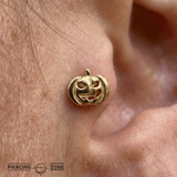 Pumpkin – 14K Gold Threadless/Threaded End - piercing - zone.com