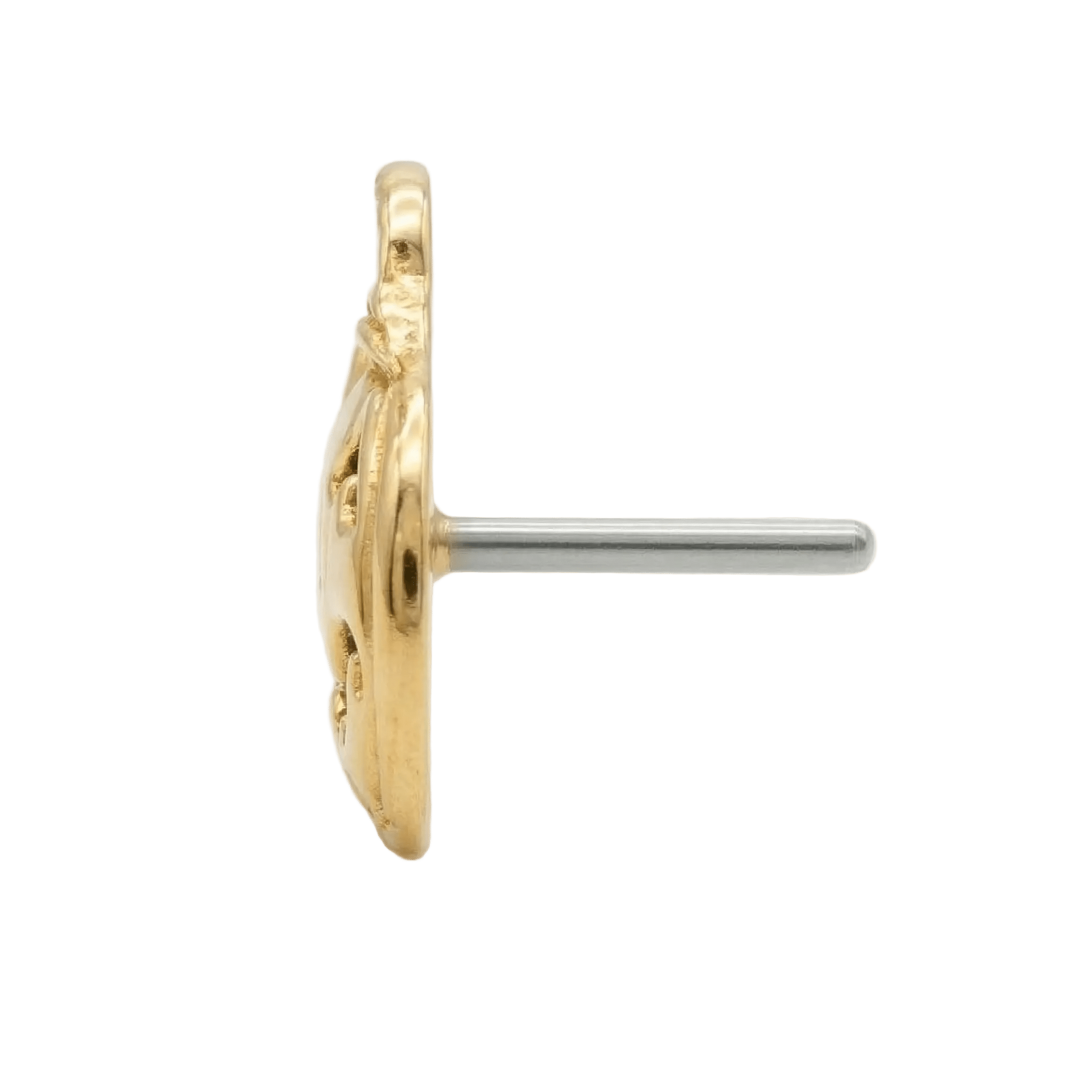 Pumpkin – 14K Gold Threadless/Threaded End - piercing - zone.com