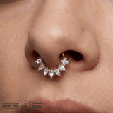 Purpose – Moonstone Radiance – 14K Gold Clicker Ring - piercing - zone.com