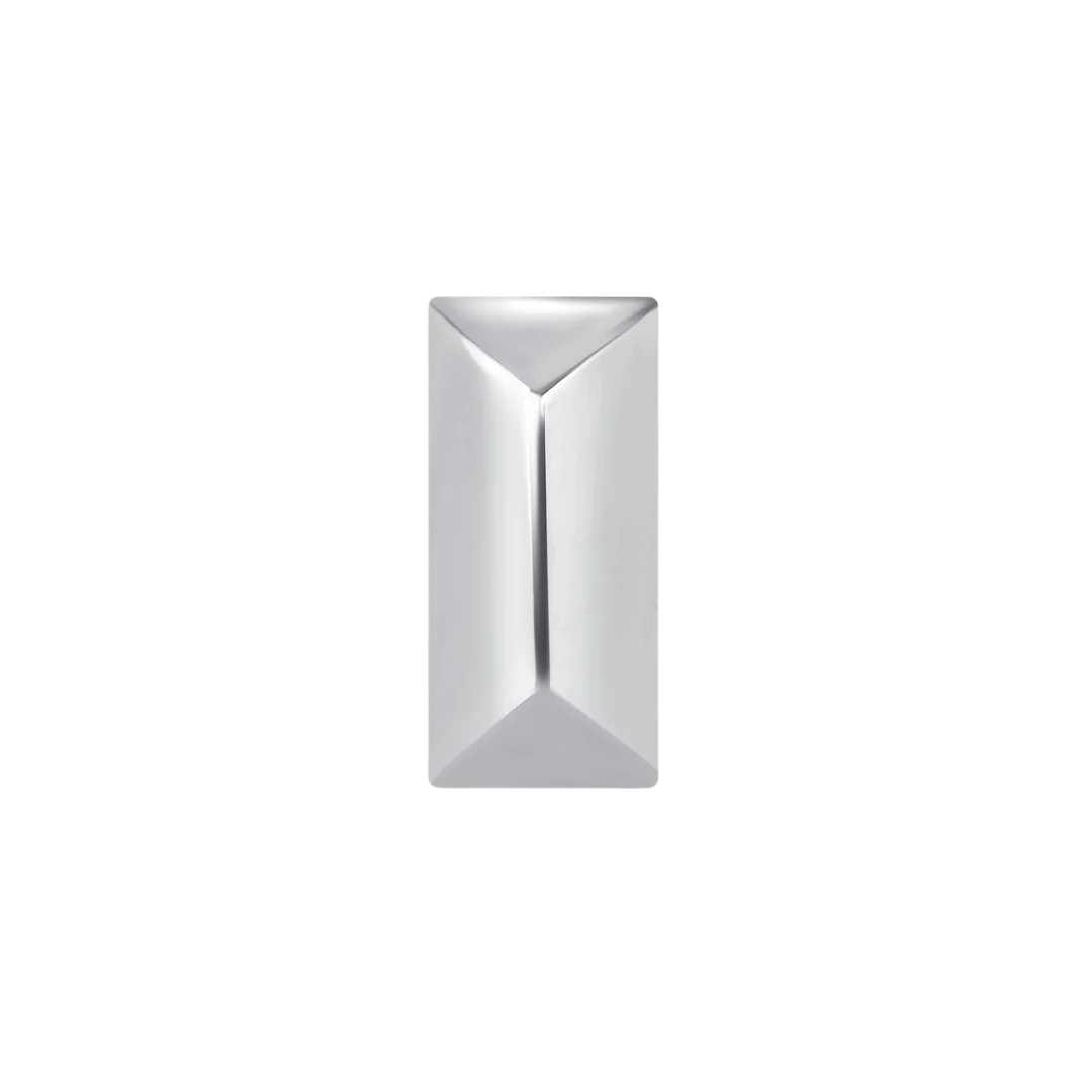Pyramid Bar – 14K Gold Geometric Threadless End - piercing - zone.com