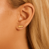 Pyramid Cluster – 14K Gold Sculptural Threadless End - piercing - zone.com