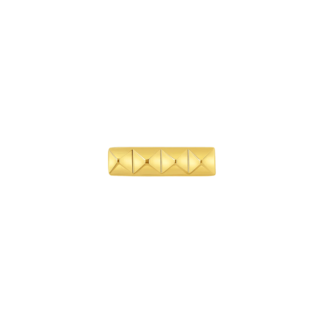 Pyramid Cluster – 14K Gold Sculptural Threadless End - piercing - zone.com