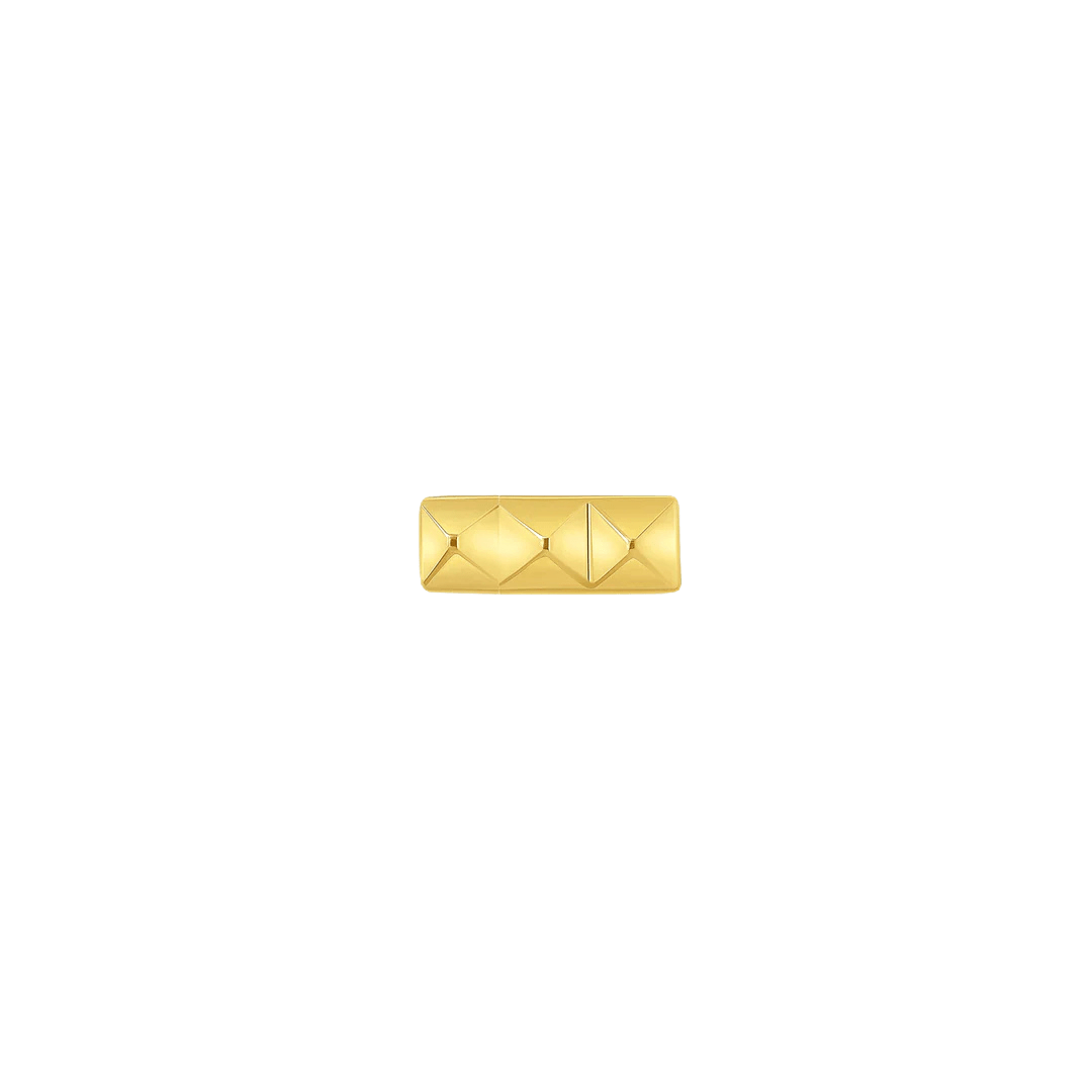 Pyramid Cluster – 14K Gold Sculptural Threadless End - piercing - zone.com