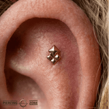 Pyxis – Minimalist Spike – 14K Gold Threadless End - piercing - zone.com