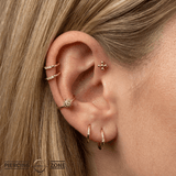 Quadre - 18K Gold Threadless/Threaded End - piercing-zone.com