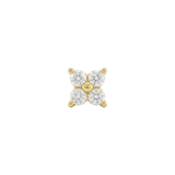 Quartet - 18K Gold Gem Threadless End - piercing-zone.com