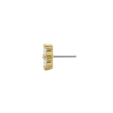 Quartet - 18K Gold Gem Threadless End - piercing-zone.com
