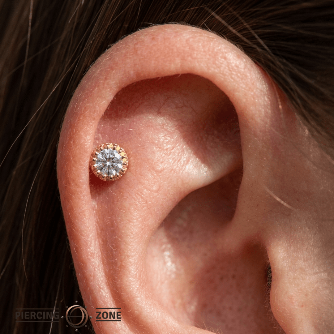 Queen – 14K Gold Threadless/Threaded End - piercing - zone.com