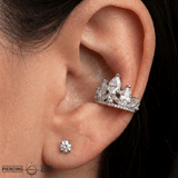 Queen Charlotte – 14K/18K Gold Multi - Stone Clicker Ring - piercing - zone.com