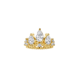 Queen Charlotte – 14K/18K Gold Multi - Stone Clicker Ring - piercing - zone.com