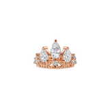 Queen Charlotte – 14K/18K Gold Multi - Stone Clicker Ring - piercing - zone.com