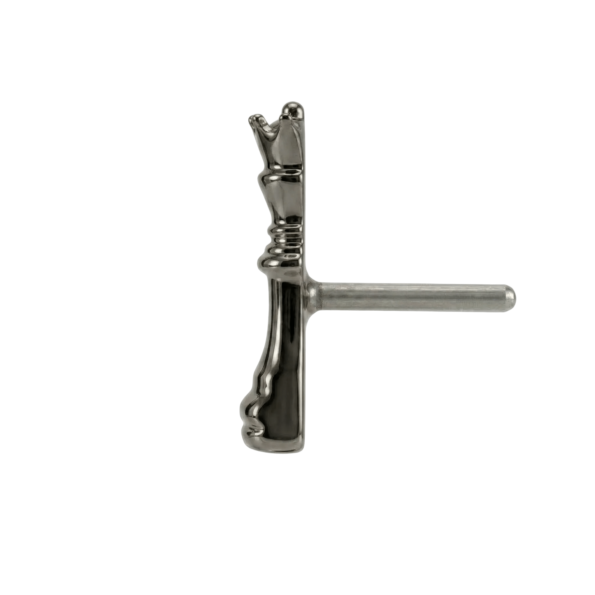 Queen Chess Piece – 14K Gold Threadless/Threaded End - piercing - zone.com