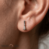 Queen Chess Piece – 14K Gold Threadless/Threaded End - piercing - zone.com