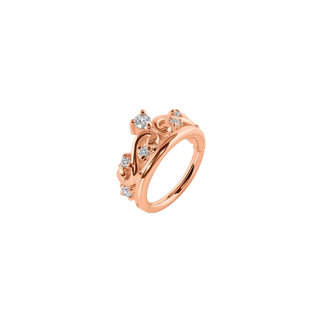 Queen Eloise – 14K/18K Gold Multi - Stone Clicker Ring - piercing - zone.com