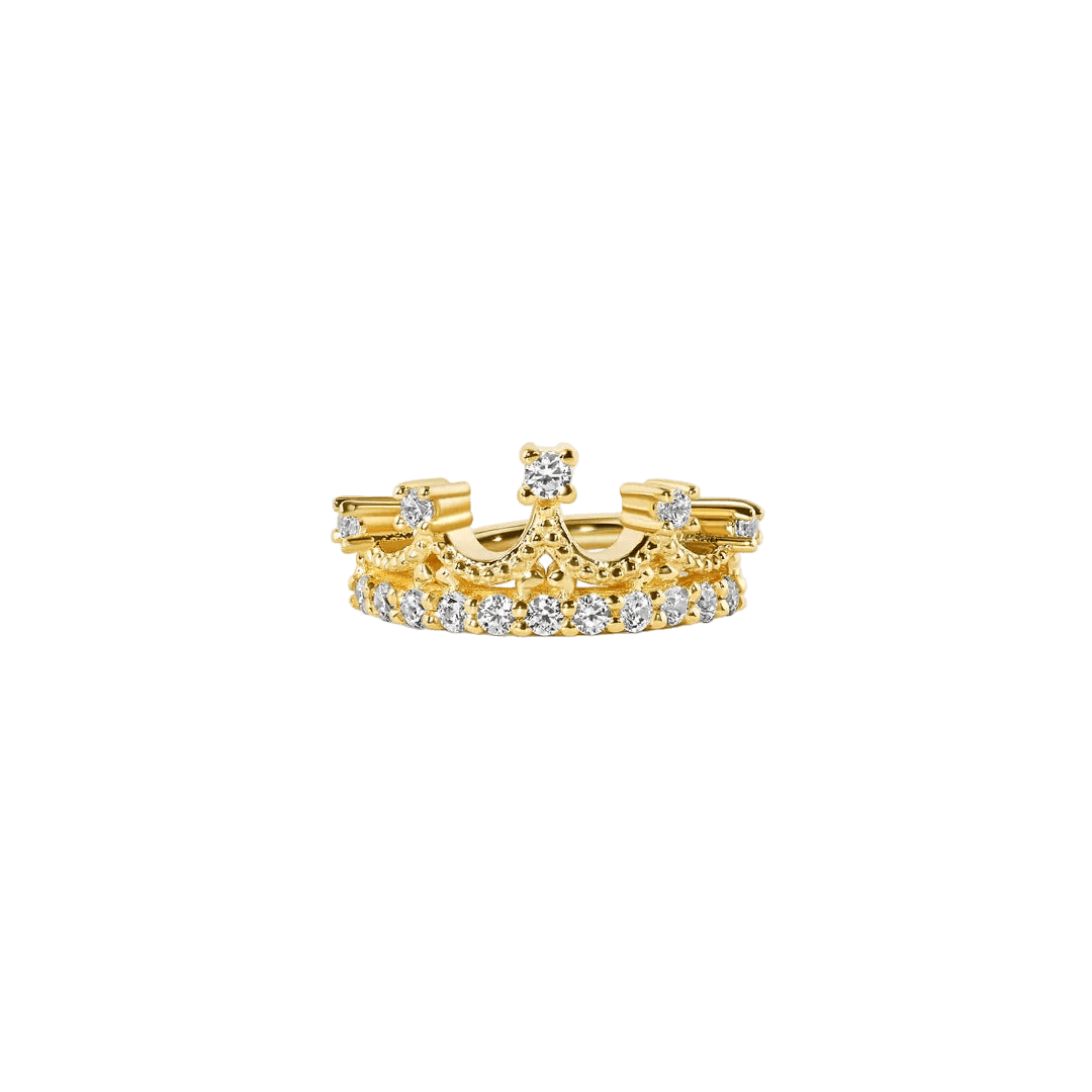 Queen Francesca – 14K/18K Gold Multi - Stone Clicker Ring - piercing - zone.com