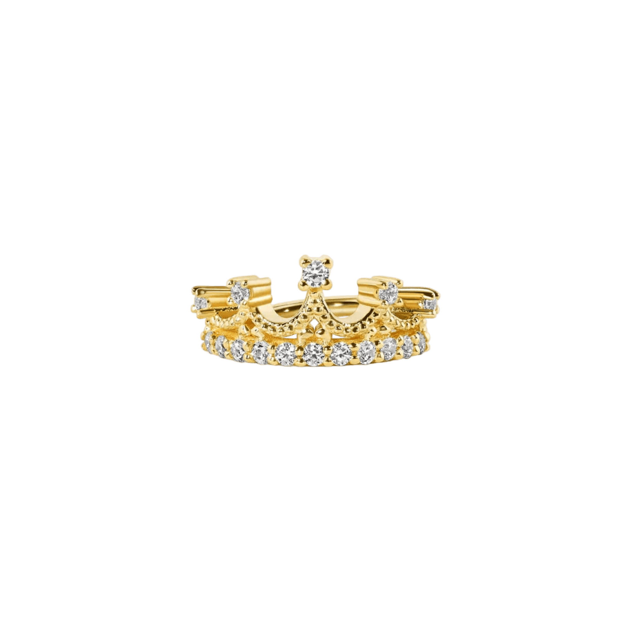 Queen Francesca – 14K/18K Gold Multi-Stone Clicker Ring - piercing-zone.com