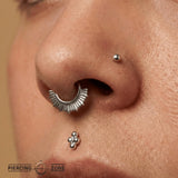 QueenBey Seamless Ring – 14K Gold Cup & Divot Style - piercing - zone.com