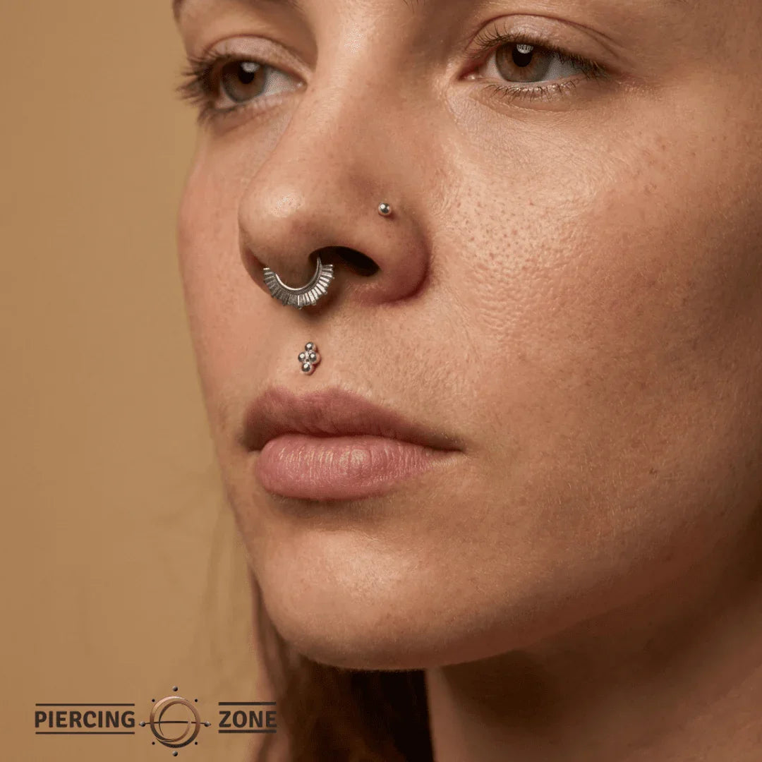 QueenBey Seamless Ring – 14K Gold Cup & Divot Style - piercing - zone.com