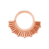 QueenBey Seamless Ring – 14K Gold Cup & Divot Style - piercing - zone.com