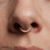 Radiant – Vintage CZ Arc – 14K Gold Clicker - piercing - zone.com