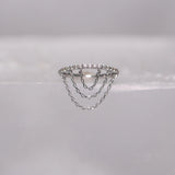 Radiate – CZ Chain Clicker – 14K Gold Hinged Ring - piercing - zone.com