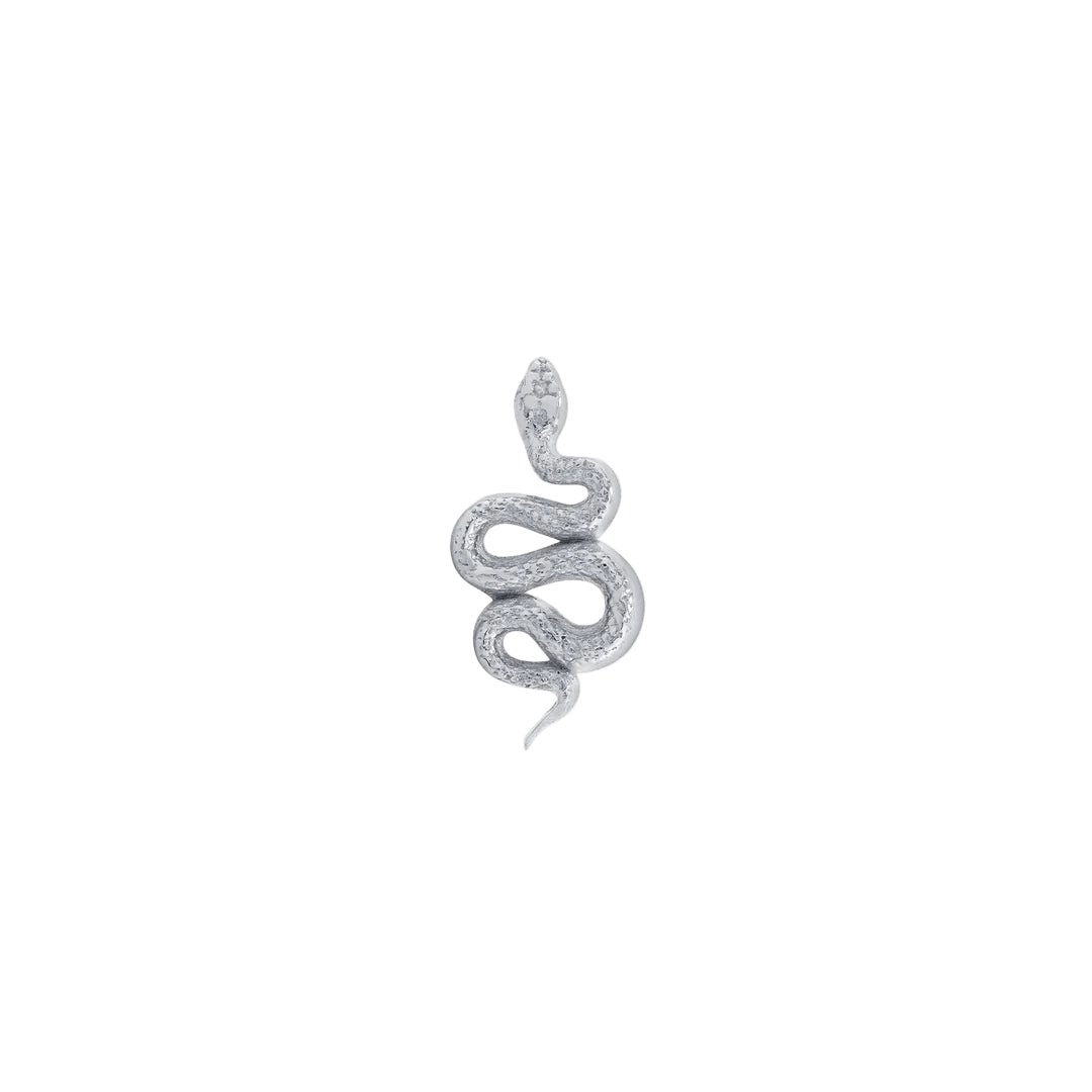 Rattlesnake – 14K Gold Threadless & Threaded End - piercing - zone.com